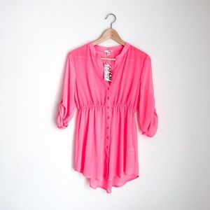 💥sale💥Bongo hot pink sheer blouse